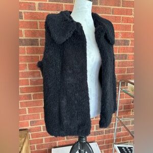 Rachel Zoe Plush Black Vest